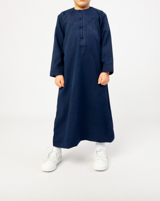 Qamis Émirati pour Garçons "Imperial Elite" Bleu Marine