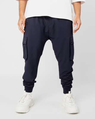 Pantalon cargo "Nomad" marine de Qaba'il