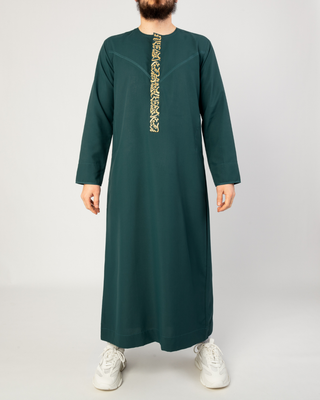 Qamis Arabische Borduursels Groen