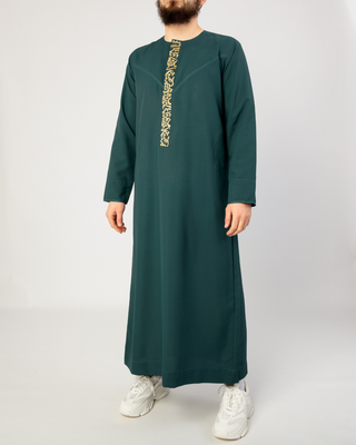 Qamis Arabische Borduursels Groen