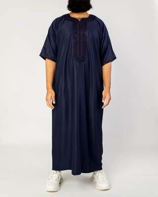 Kandora Marocaine 'Legacy' Bleu Marine de Rafiq