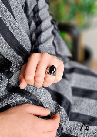 Bague Arabe avec Pierre Noire